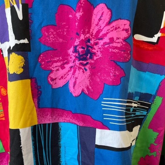 Erin London size 2X jacket abstract mixed prints colorful work career zip up - Picture 9 of 9